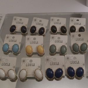 NWTS 12 PAIRS OF LUCIA EARRINGS & 3 BRACELETS B178